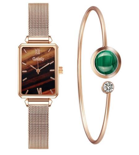 Relógio Feminino de Luxo + Brinde Bracelete Esmeralda